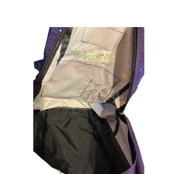 Jansport Disney Backpack Mickey Cosmic Theme Canvas Shoulder Straps 15x13x5 Nice - Picture 7 of 12